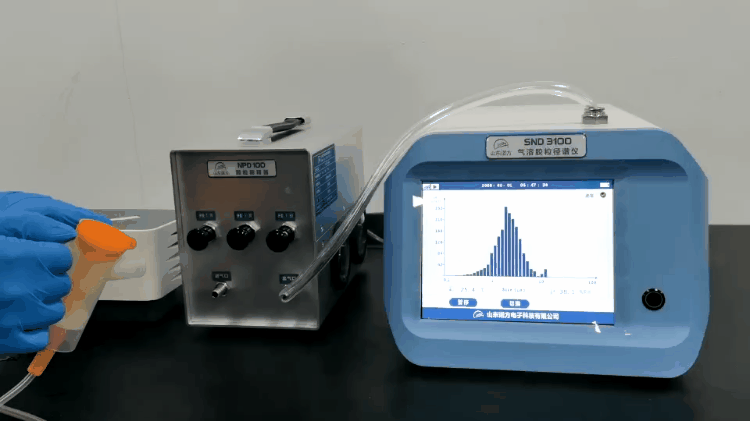 Particle size spectrometer testing atomizer experimental process.jpg